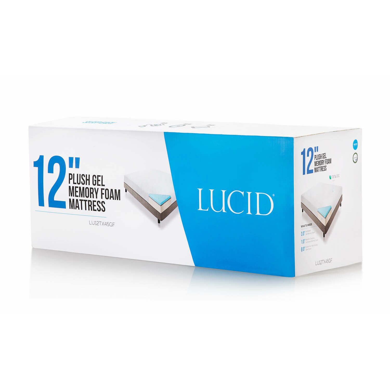 lucid 12 gel memory foam mattress reviews